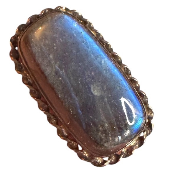 Elegant antique Labradororite Scottish Brooch sterling silver 925 - Picture 2 of 5